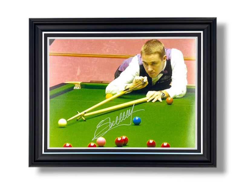 Stephen Hendry Signed Photo In Luxury Handmade Wooden Frame & Certificate Of Authenticity Snooker Memorabilia Autograph Auto Poster