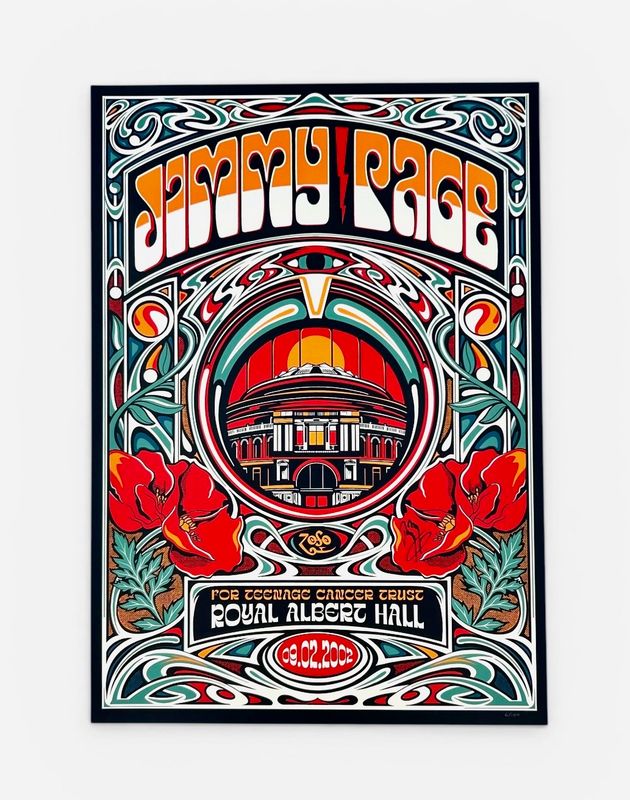 Jimmy Page SIGNED Royal Albert Hall Concert Poster 6/100 Led Zeppelin Autographed Music Memorabilia with Full Official Documentation COA Jimmy Page SIGNED Royal Albert Hall Concert Poster 6/100 Led Zeppelin Autographed Music Memorabilia with Full Official Documentation COA