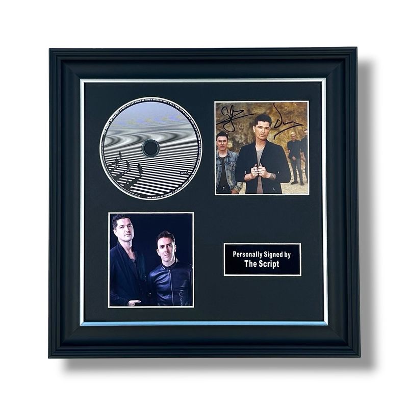 The Script Signed Photo & CD In Luxury Handmade Wooden Frame & Certificate Of Authenticity Music Memorabilia Autograph Auto Satellites Poster The Script Signed Photo & CD In Luxury Handmade Wooden Frame & Certificate Of Authenticity Music Memorabilia Autograph Auto Satellites Poster