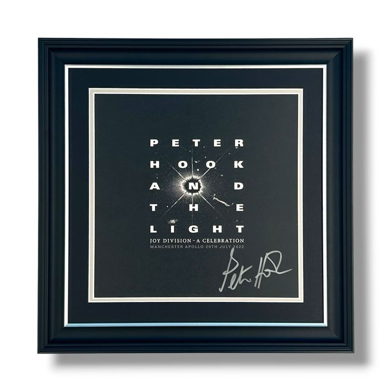 Peter Hook Signed Photo In Luxury Handmade Wooden Frame & Certificate Of Authenticity Music Memorabilia Joy Division Autograph New Order Auto Poster