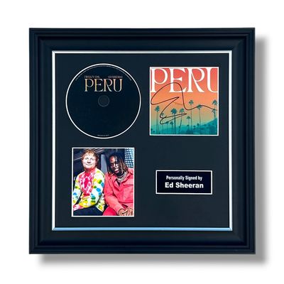 Ed Sheeran Hand Signed Peru Artcard Photo & CD In Luxury Handmade Wooden Frame & Certificate Of Authenticity Fireboy DML Music Memorabilia Autograph Auto Poster Ed Sheeran Hand Signed Peru Artcard Photo & CD In Luxury Handmade Wooden Frame & Certificate Of Authenticity Fireboy DML Music Memorabilia Autograph Auto Poster