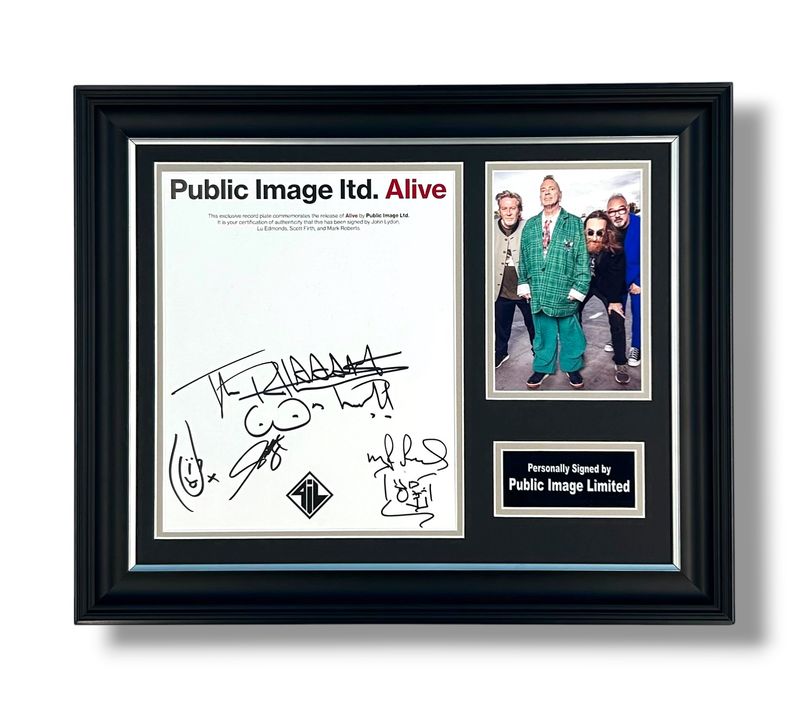Public Image Ltd Signed Photo In Luxury Handmade Wooden Frame & Certificate Of Authenticity Music PIL Memorabilia Johnny Rotten Autograph John Lydon Auto Alive Poster Public Image Ltd Signed Photo In Luxury Handmade Wooden Frame & Certificate Of Authenticity Music PIL Memorabilia Johnny Rotten Autograph John Lydon Auto Alive Poster