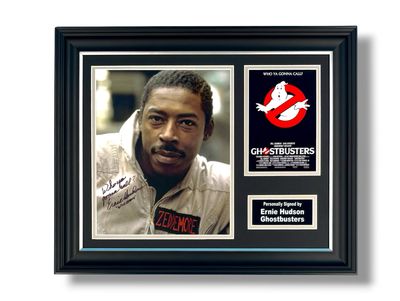 Ernie Hudson Signed Photo In Luxury Handmade Wooden Frame & Certificate Of Authenticity Movie Film TV Memorabilia Autograph Auto Ghostbusters Poster