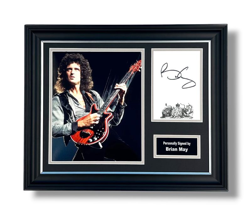 Brian May Signed Photo In Luxury Handmade Wooden Frame & Certificate Of Authenticity Music Memorabilia Queen Autograph Auto Poster Brian May Signed Photo In Luxury Handmade Wooden Frame & Certificate Of Authenticity Music Memorabilia Queen Autograph Auto Poster