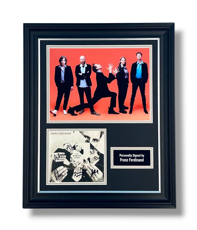 Franz Ferdinand Signed Photo In Luxury Handmade Wooden Frame & Certificate Of Authenticity Music Memorabilia Autograph Auto The Human Fear Poster Franz Ferdinand Signed Photo In Luxury Handmade Wooden Frame & Certificate Of Authenticity Music Memorabilia Autograph Auto The Human Fear Poster