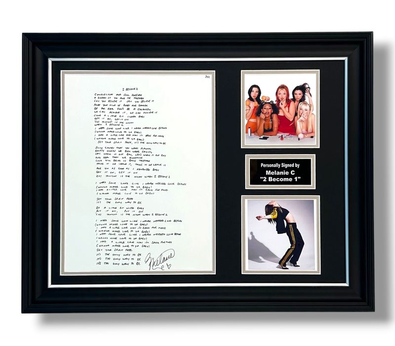 Melanie C Signed & Numbered Lyrics Photo In Luxury Handmade Wooden Frame & Certificate Of Authenticity Music Memorabilia Mel C Autograph Spice Girls Auto 2 Become 1 Poster Melanie C Signed & Numbered Lyrics Photo In Luxury Handmade Wooden Frame & Certificate Of Authenticity Music Memorabilia Mel C Autograph Spice Girls Auto 2 Become 1 Poster