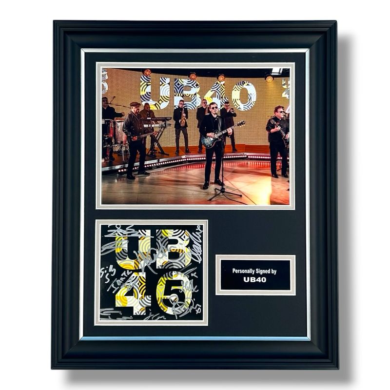UB40 Signed Photo In Luxury Handmade Wooden Frame & Certificate Of Authenticity Music Memorabilia Autograph Auto UB45 Poster