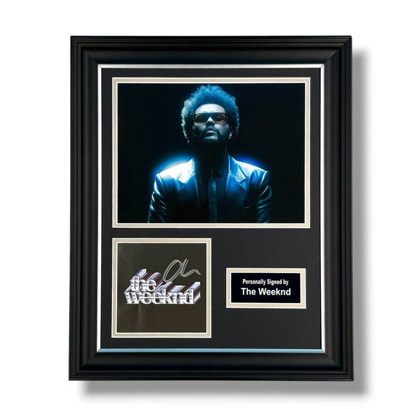 The Weeknd Signed Photo In Luxury Handmade Wooden Frame & Certificate Of Authenticity Music Memorabilia Autograph Auto Dawn FM Poster