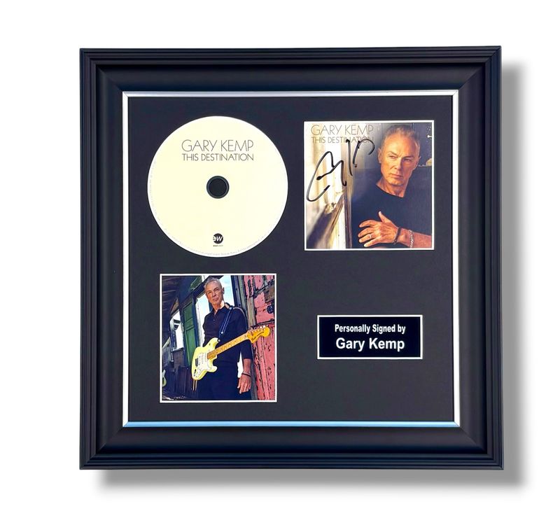 Gary Kemp Signed Photo & CD In Luxury Handmade Wooden Frame & Certificate Of Authenticity Music Memorabilia Autograph Auto This Destination Poster