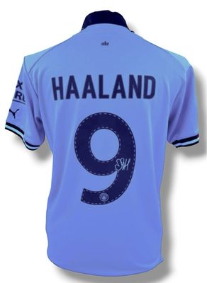 Erling Haaland Signed Shirt & Certificate Of Authenticity Football Soccer Memorabilia Autograph Auto Manchester City Jersey Erling Haaland Signed Shirt & Certificate Of Authenticity Football Soccer Memorabilia Autograph Auto Manchester City Jersey