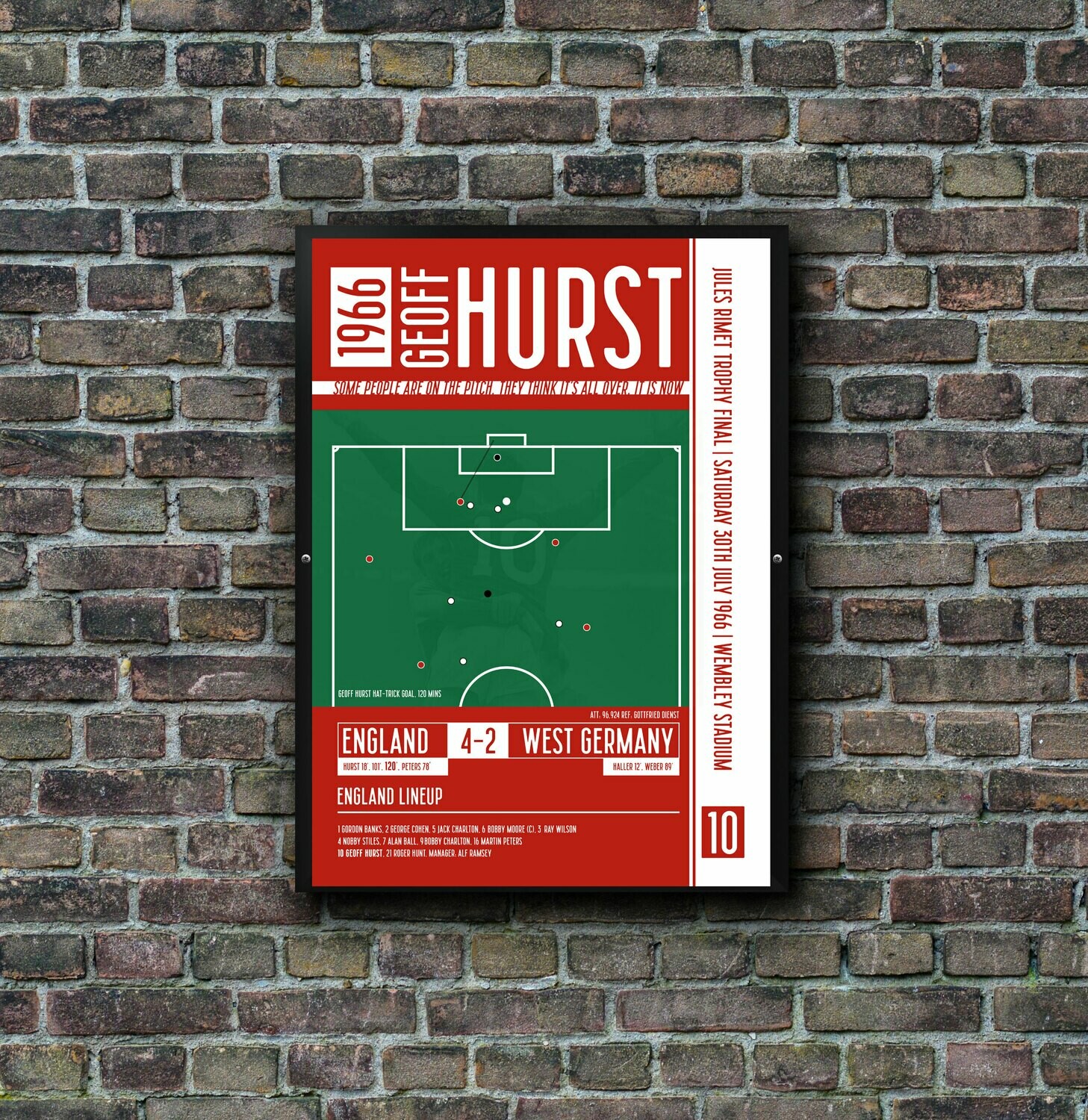 Geoff Hurst - Hat Trick Goal 1966.