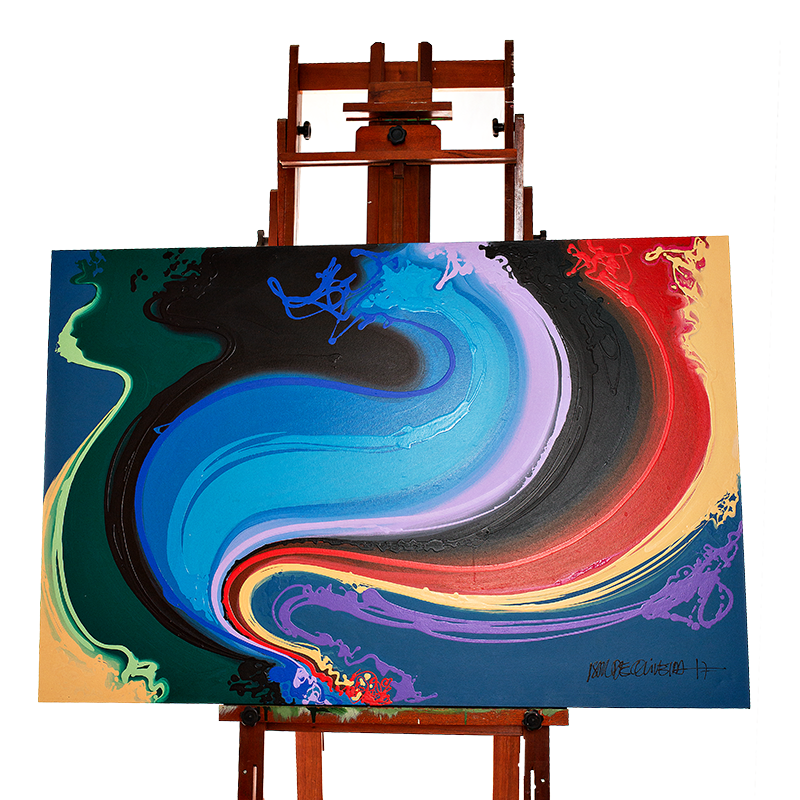 Quadro Original DNA Isaac Movimento/Abstrato