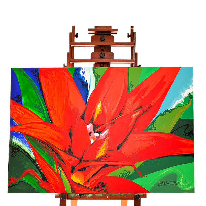 Quadro Original DNA Isaac Bromélia