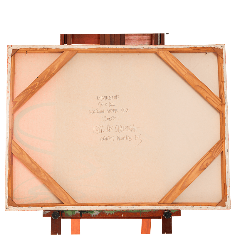 Quadro Original DNA Isaac Movimento/Abstrato/fundo vermelho