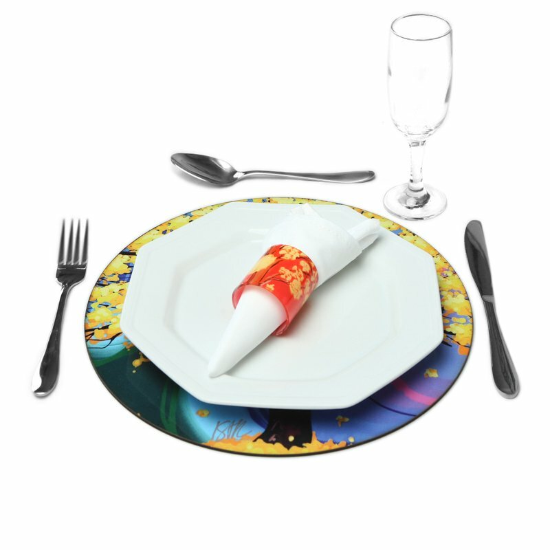 Sousplat Ipê Amarelo Fundo Movimento