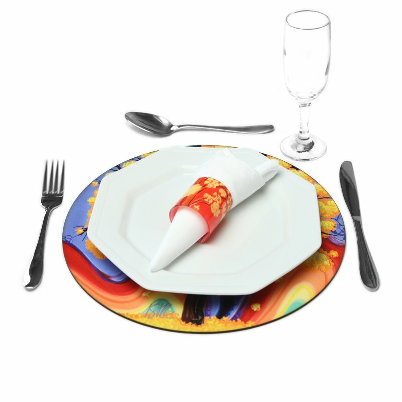 Sousplat Ipê Amarelo Fundo Movimento