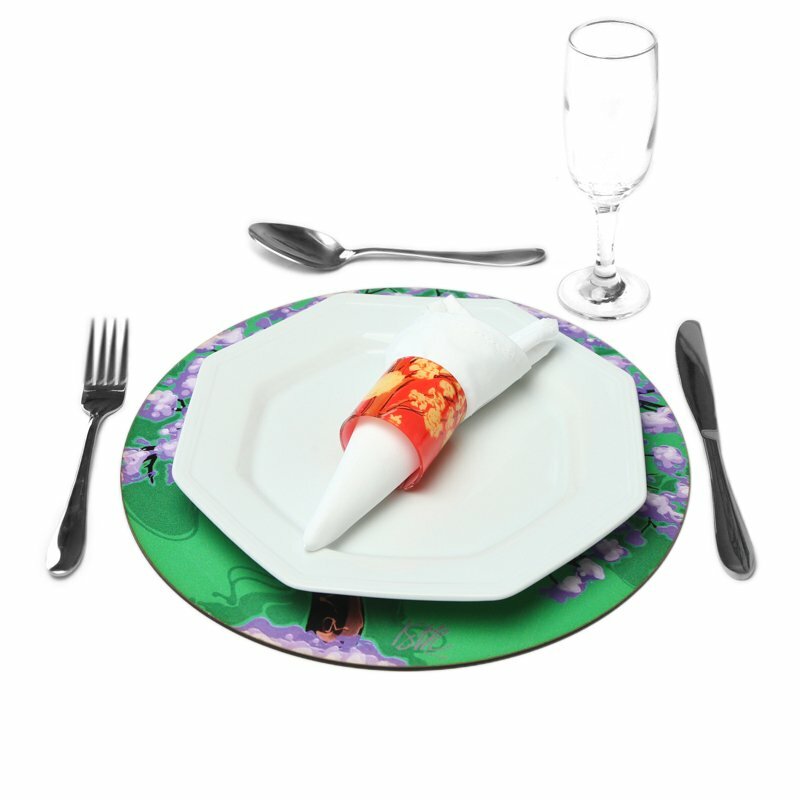 Sousplat Ipê Roxo Fundo Verde