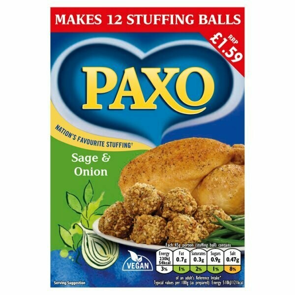 Paxo Sage & Onion Stuffing Pm £1.59 170g