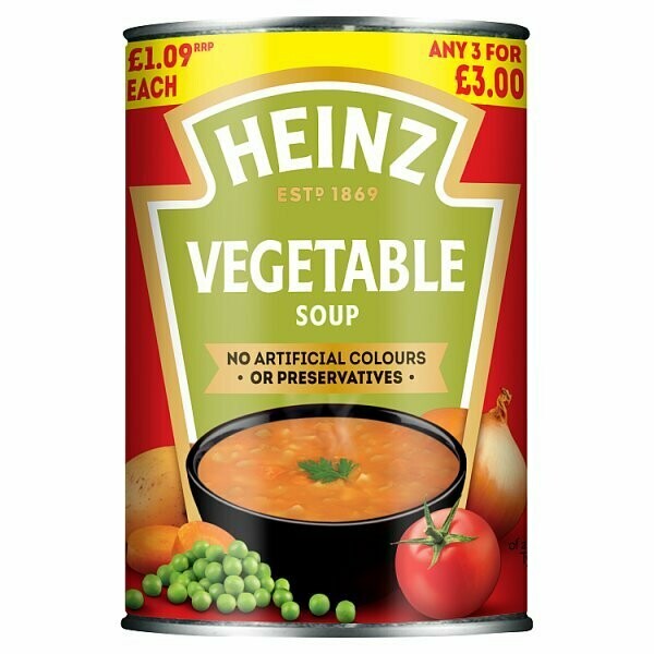 Heinz Vegetable Soup Pm £1.09/3 For £3 400g