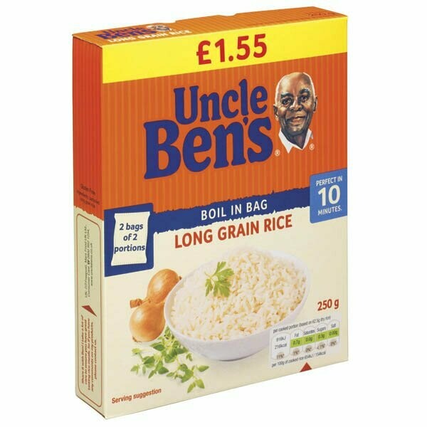 Uncle Bens Boil In Bag Long Grain Rice Pm1.55 A250g