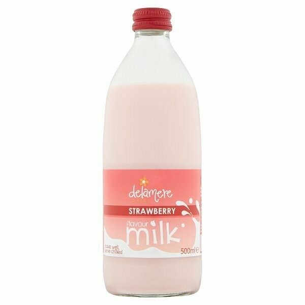 Delamere/jackso Dairies Sterilised Strawberry Milk 500ml