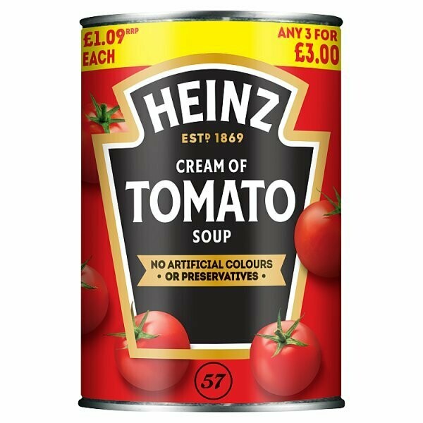 Heinz Cream Of Tomato Soup Pm1.09/3 For £3 400g