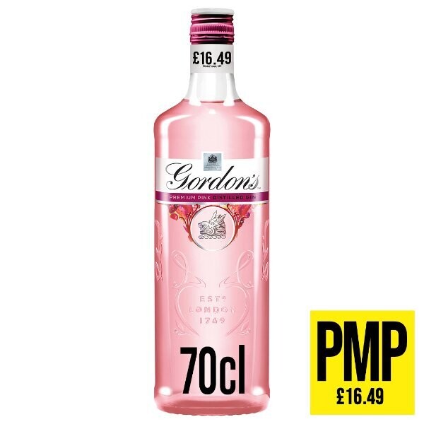 Gordons Pink Gin Pm £16.49 70cl
