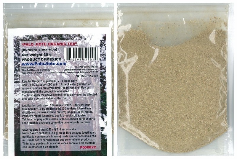 Palo Jiote Organic Tea Fine (powder) grind Mailing included world wide