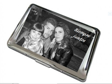 Pitillera de acero personalizada. 20 cigarrillos