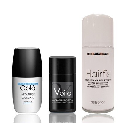 KIT 3 - TRATTAMENTO COMPLETO MICROFIBRE E MICROPOLVERI PER CAPELLI EXTRATENUTA + EXTRACOPERTURA AREE DIFFICILI: 1 OPLÀ + 1 HAIRFIS + 1 VOILÀ MICROFIBRE KIT 3 - TRATTAMENTO COMPLETO MICROFIBRE E MICROPOLVERI PER CAPELLI EXTRATENUTA + EXTRACOPERTURA AREE DIFFICILI: 1 OPLÀ + 1 HAIRFIS + 1 VOILÀ MICROFIBRE