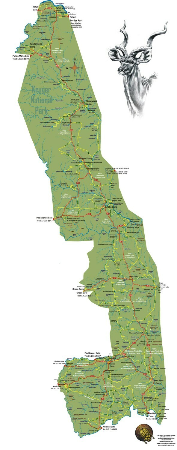 Kruger National Park Map 2020