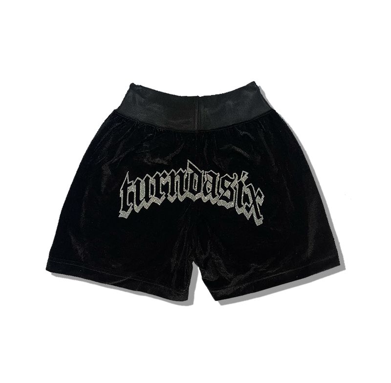 velour shorts