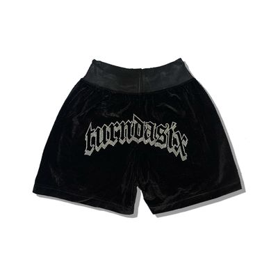 velour shorts
