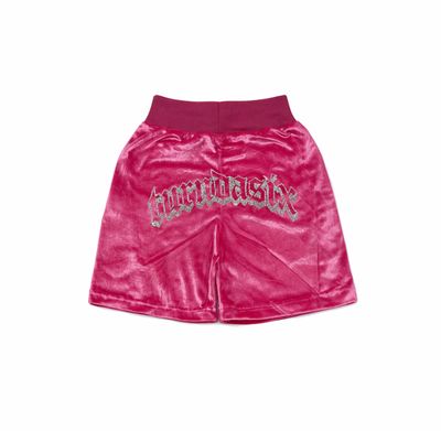 velour shorts