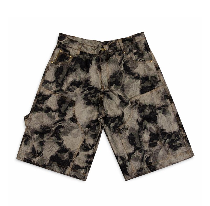 CAMO DENIM JORTS