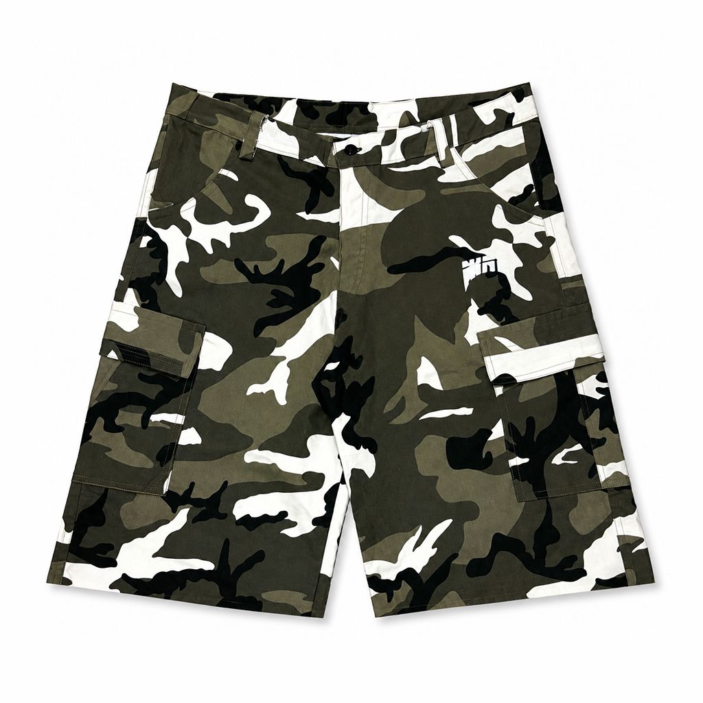 nine camo jorts
