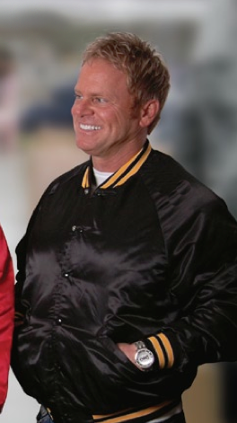 Satin Award Jacket With Stripped Trim