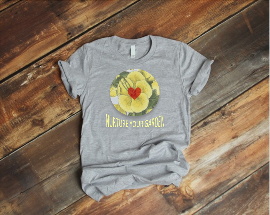 Gray Garden of Christ Heart T-Shirt
