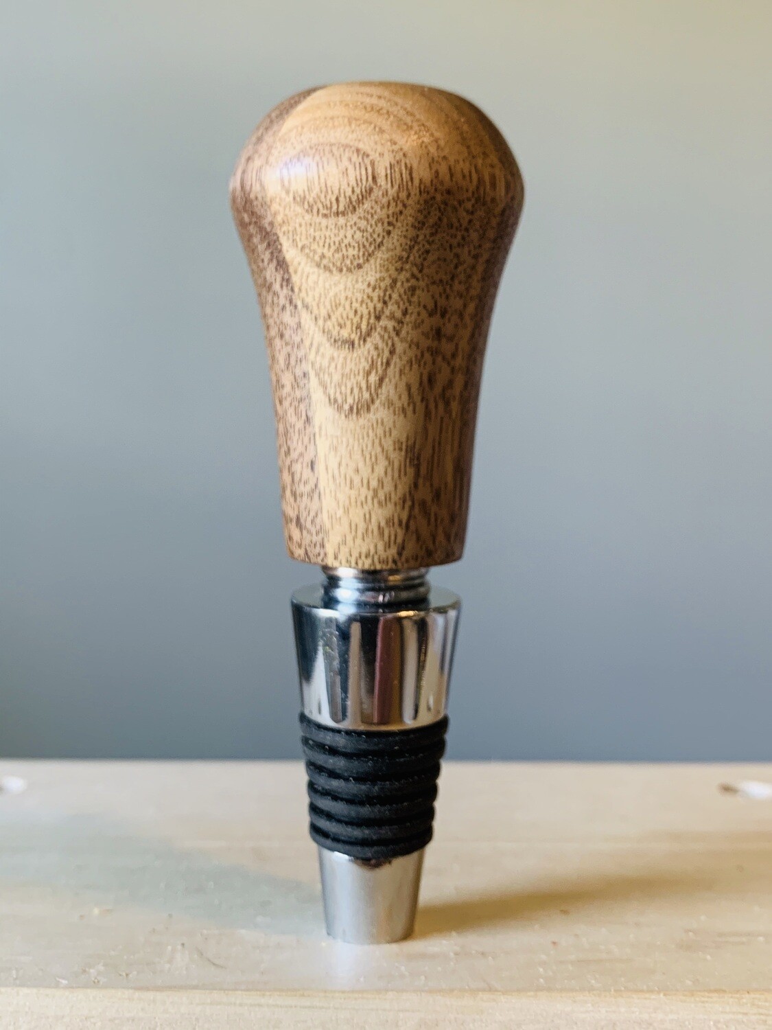 Lathe Turned Bottle Stopper with Corkscrew