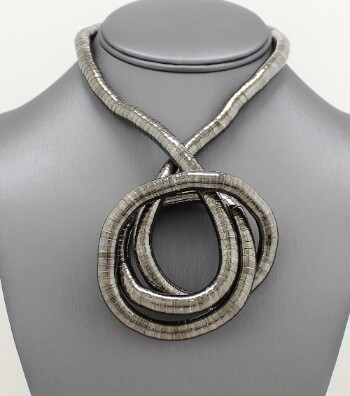 Goose Neck Flexible Necklace (Hematite)