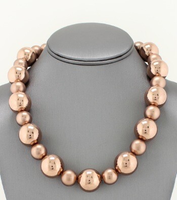Beaded Necklace Set (Bronze) 3 pc Set