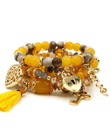 Beaded Bracelets with Charms