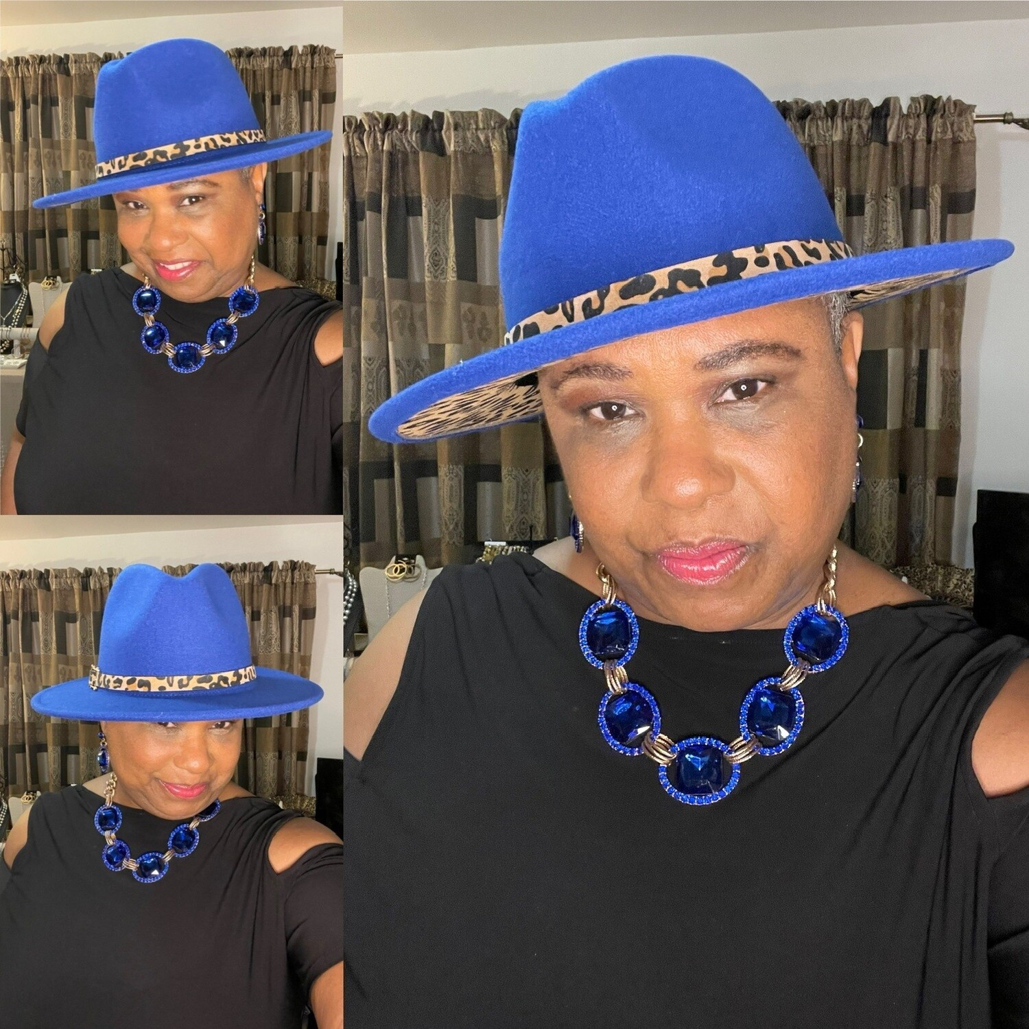 Royal Blue Fedora Hat