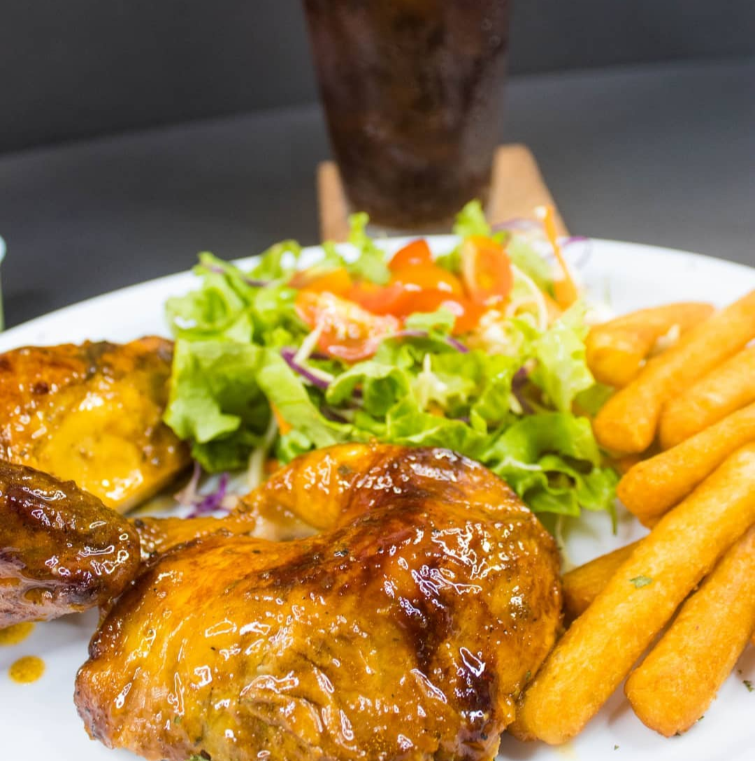 Terrific Tuesday Special 2 Pieces Of Roasted Chick'N, Fries, Salad & A Drink