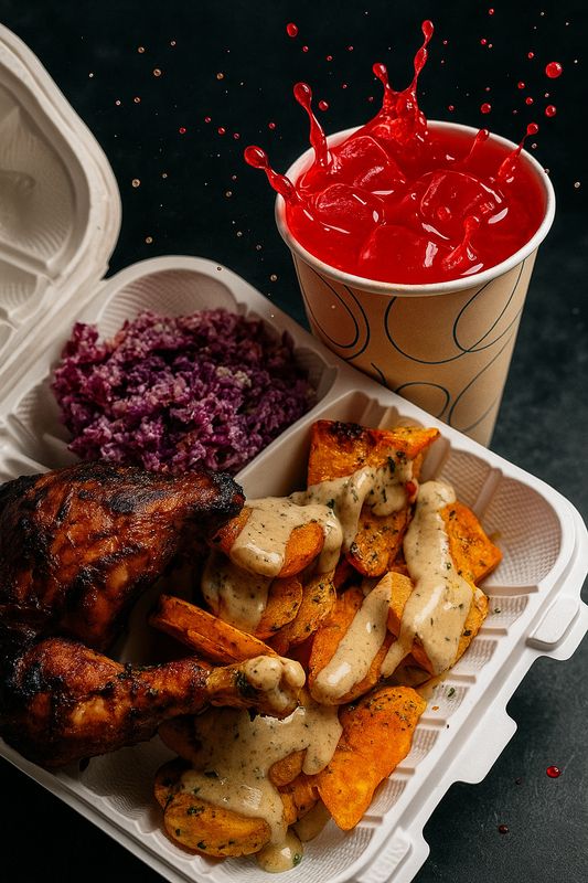 Terrific Tuesday Special 1/4 Chicken, Fried Sweet Potato Pieces, Salad &amp; A Drink