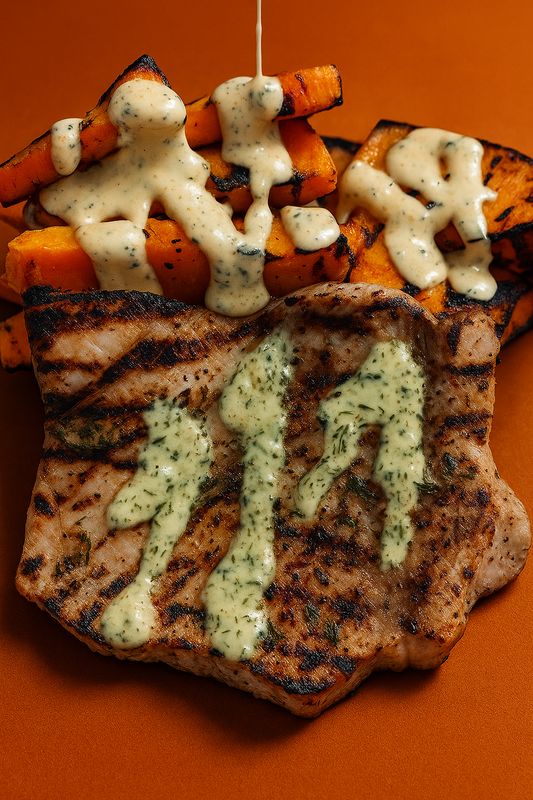 Grilled Fish &amp;  Sweet Potatoes Only