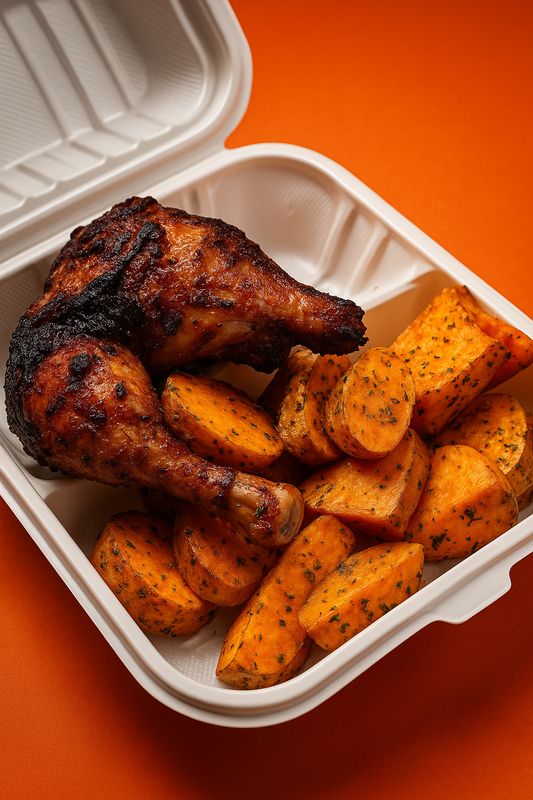 1/4 Chicken &amp; Sweet Potato Pieces