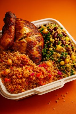 1/4 Chicken &amp; Two Salads