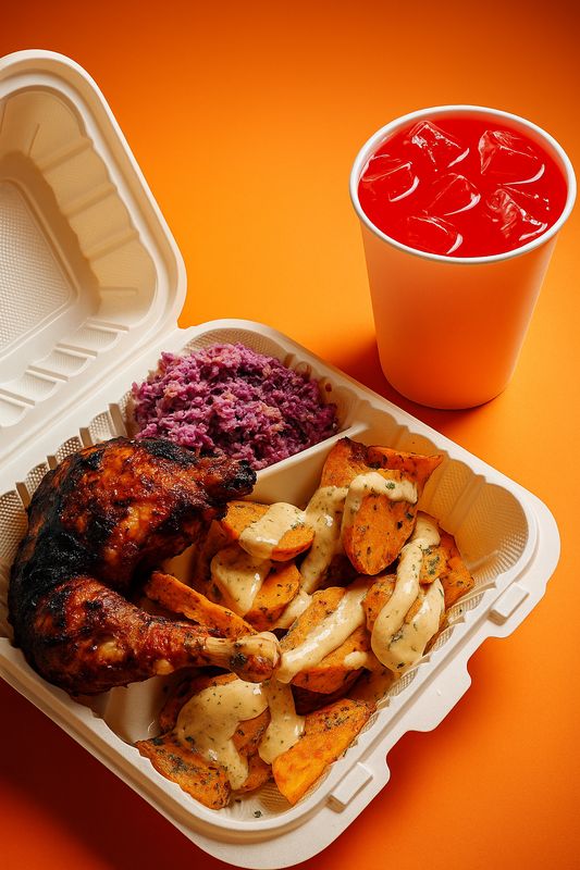 Terrific Tuesday Special 1/4 Chicken, Fried Sweet Potato Pieces, Salad &amp; A Drink