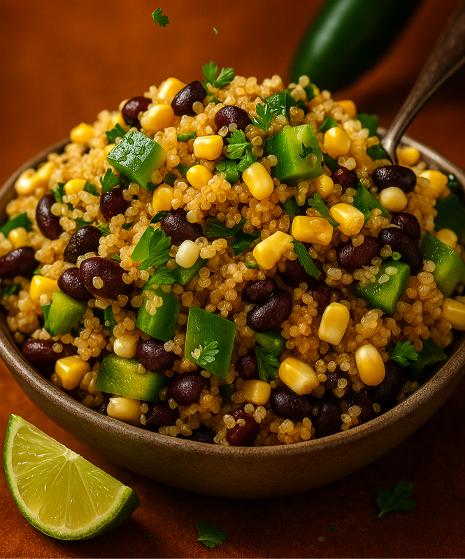Sweet Corn &amp; Black Bean Quinoa Salad
